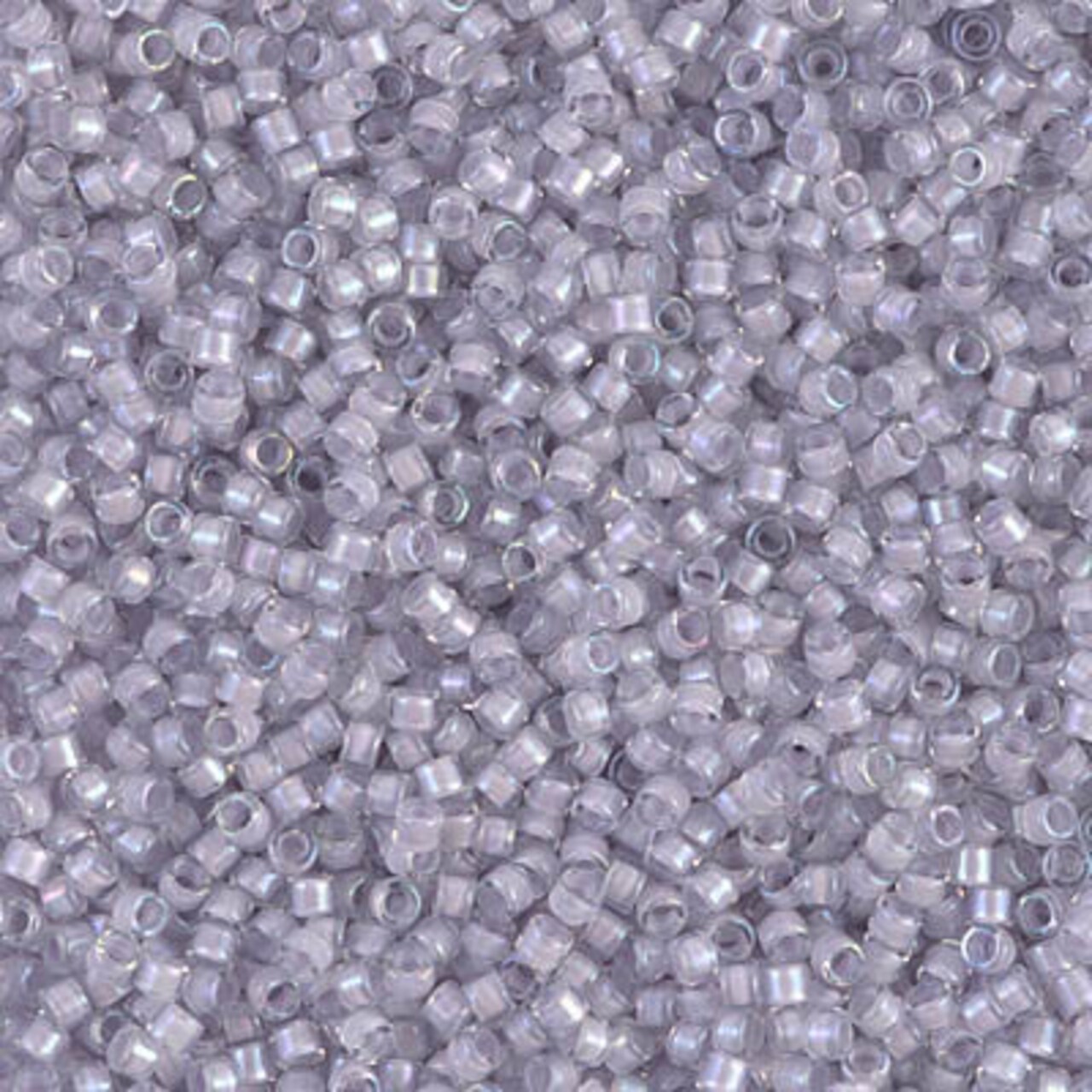Miyuki Delica Bead 11/0 - DB0080 - Pale Violet Lined Crystal Luster
